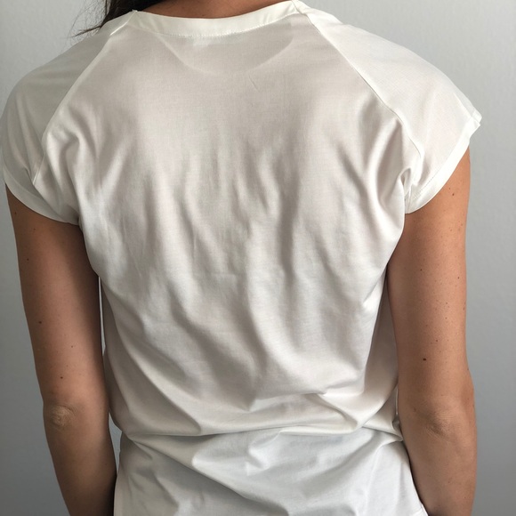 White T-Shirt w/silver Accent - Picture 2 of 2